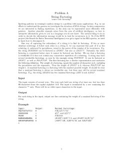 Problem A String Factoring