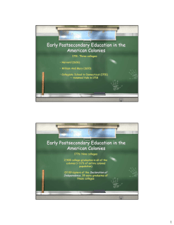 The Development of Higher Education in the