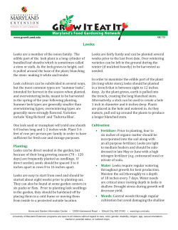 Leeks - University of Maryland Extension