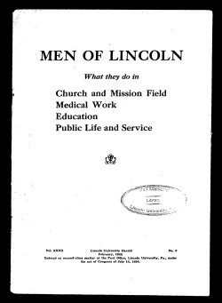 1928 - Lincoln University
