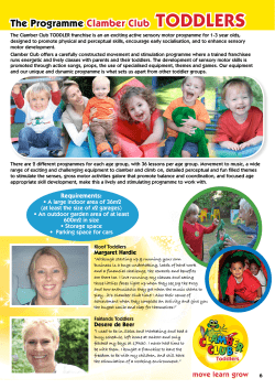 The Programme Clamber Club ToDDleRs