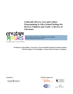 Culturally Diverse Arts and Culture Programming