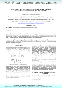 K-ORDER SPATIAL NEIGHBOURS BASED ON VORONOI