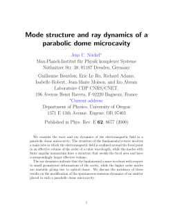 Mode structure and ray dynamics of a parabolic