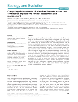 Comparing determinants of alien bird impacts across two continents