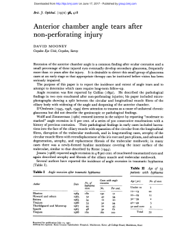 after non-perforating injury. Anterior chamber angle tears