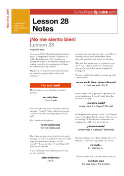 Lesson 28 Notes