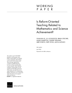 Is Reform-Oriented Teaching Related to Mathematics and Science