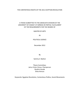 the contentious roots of the 2011 egyptian revolution