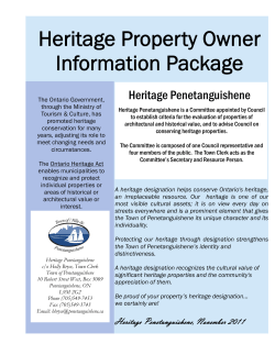 Heritage Property Owner Information Package