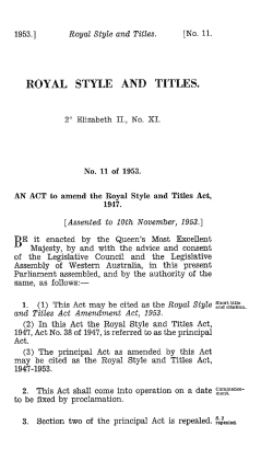 royal style and titles.