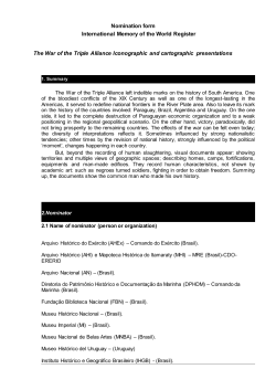 Nomination form International Memory of the World
