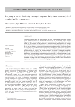 Too young or too old: Evaluating cosmogenic exposure