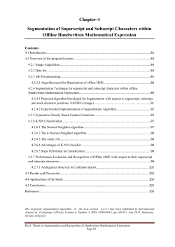 Chapter-4 Segmentation of Superscript and Subscript