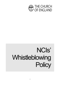 NCIs` Whistleblowing Policy