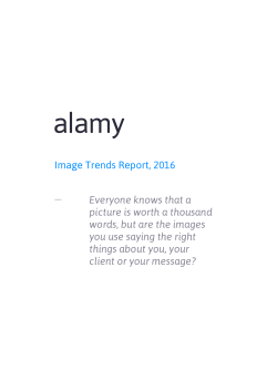 Image Trends Report, 2016 Everyone knows that a picture is worth a