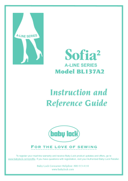 Sofia 2 (BL137A2) Instruction Book