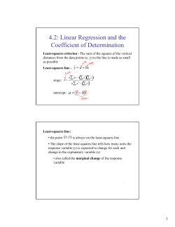 4.2: Linear Regression and the Coefficient of Determination