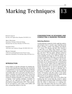Marking Techniques - Raptor Research Foundation