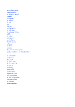 general elections representative to deliver a speech