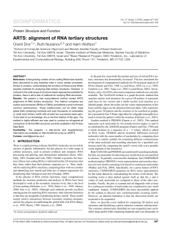 ARTS: alignment of RNA tertiary structures