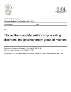 The mother-daughter relationship in eating disorders