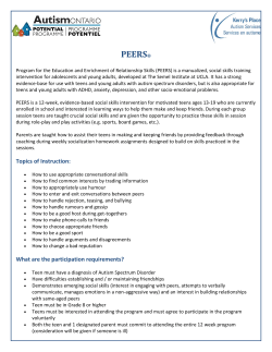 peers - Autism Ontario