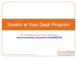 Exercises and stretches at a desk