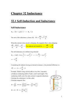Chapter 32 Inductance