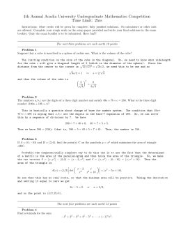 2011 - Acadia University