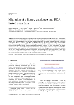 Migration of a library catalogue into RDA linked open data