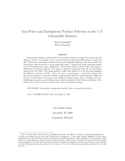 Gas Prices and Endogenous Product Selection in
