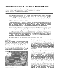 Design and Construction of a Cut