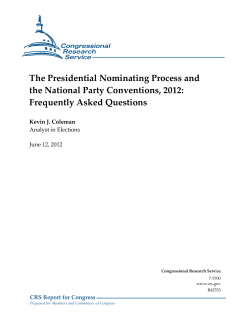 The Presidential Nominating Process and the National Party
