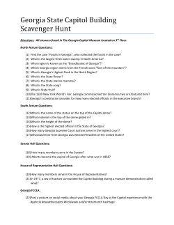 Georgia State Capitol Building Scavenger Hunt