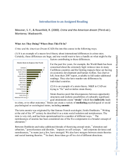 Crime and the American dream