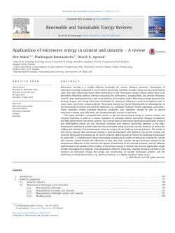Applications of microwave energy in cement and concrete – A review