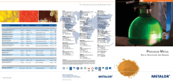 Brochure for Metal salts, solutions and anodes