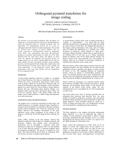 Orthogonal pyramid transforms for image coding
