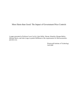 More Harm than Good: The Impact of Government Price Controls