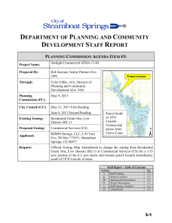 department of planning and community development staff report