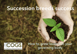 NCOGS: Succession Breeds Success