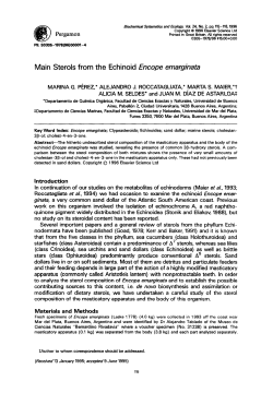 Main Sterols from the Echinoid Encope emarginata