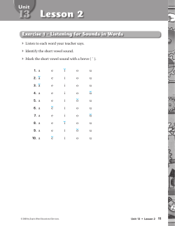 Lesson 2 - Comstock English