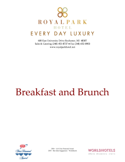 Breakfast and Brunch