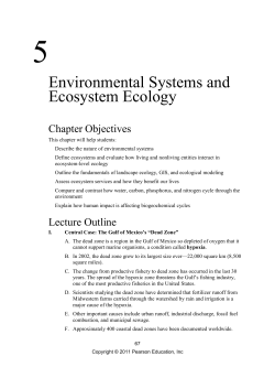 Environmental Systems and Ecosystem Ecology