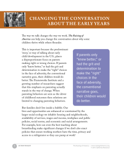 changing the conversation about the early years - Centre L&eacute;a
