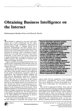 Obtaining Business Intelligence on the Internet