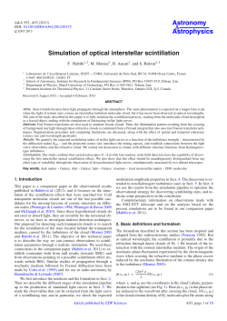 Simulation of optical interstellar scintillation