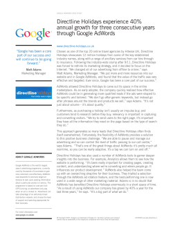 Directline Holidays experience 40% annual growth for three